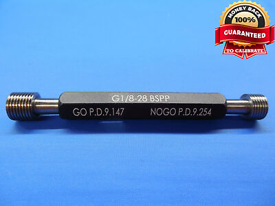 #ad NEW G 1 8 28 BSPP PIPE THREAD PLUG GAGE .125 GO NO GO PD#x27;S = 9.147 amp; 9.254 G1 8 $274.99