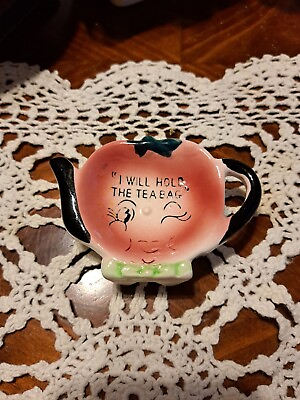#ad #ad Vintage Anthropomorphic Tea Bag Vintage Holder quot;I WILL HOLD THE TEA BAGquot; $9.95