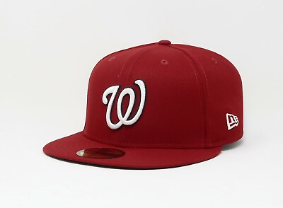 #ad New Era 59Fifty Men#x27;s Cap MLB Washington Nationals Game Red Big Size Fitted Hat $47.00