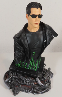 #ad Matrix Neo Mini Bust Statue Keanu Reeves Brand New NEVER DISPLAYED $24.95