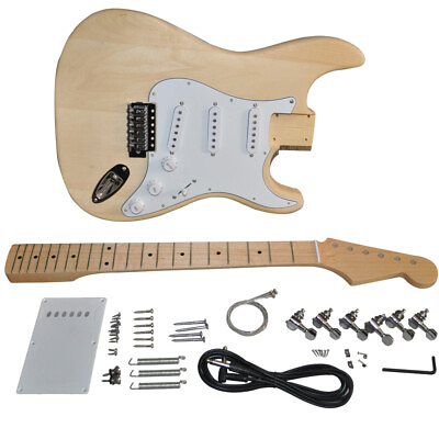 #ad RSW DIY Electric Guitar kit with Basswoo Body Maple Neck and Fingerboard 21 Fret $99.96