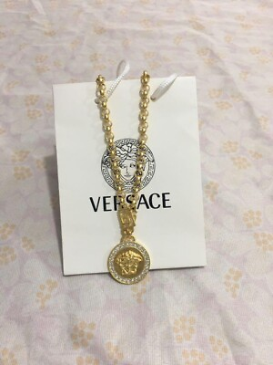 #ad Versace necklace gold color unisex popular good condition from Japan authentic $234.99