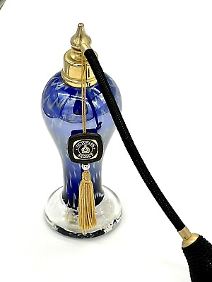 #ad Vintage Victoria Secret Perfume Atomizer Lovely Blue Swirl Glass Empty No Scent $29.00