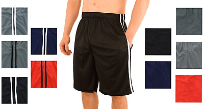 #ad Men#x27;s Gym Basketball Shorts Athletic Workout Mesh 2 Pocket Loose Fit 10quot; Inseam $8.99