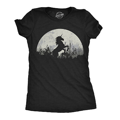 #ad Womens Funny T Shirts Moon Unicorn Fantasy Graphic Tee For Ladies $9.50