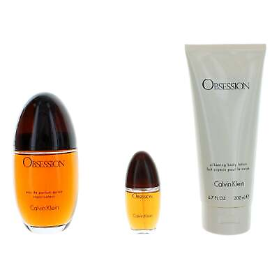 #ad #ad Obsession by Calvin Klein 3 Piece Gift Set with 3.3 oz for Women $50.00