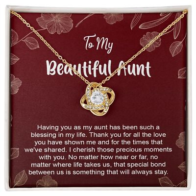 To My Aunt Necklace Auntie Gift Birthday Mothers#x27; Day Christmas Gift For Aunt $42.47