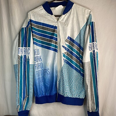 #ad New York Road Runners Club Vintage Windbreaker Graphic Jacket Tyvek Men Size L $120.00