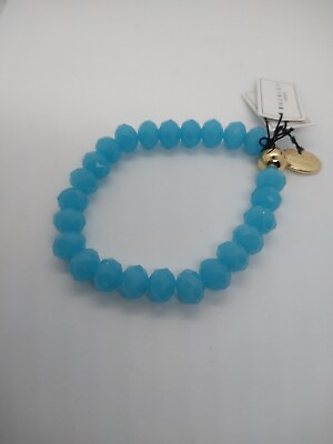 NEW Buckley Aqua Faceted Bead Stretch Bracelet gift 🎁🎁Going out GBP 7.50
