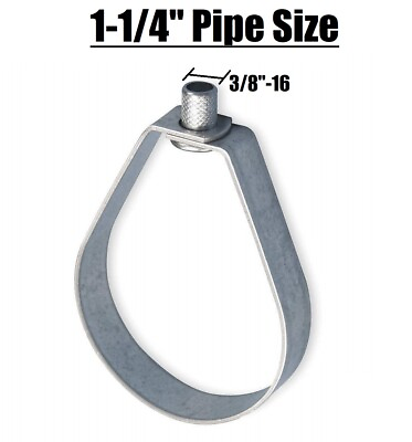 #ad 1 1 4quot; Pipe Size Swivel Loop Hanger Fig 200 Style Adjustable Band Hanger 3 8quot; 16 $99.99