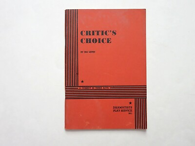 #ad Critic#x27;s Choice comedy stage script Ira Levin ppbk 1962 Dramatists Play Svc $30.00