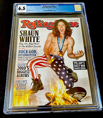 #ad Shaun White RARE 2010 Olympics Rolling Stone Mag USA POP 1 CGC 6.5 $300.00