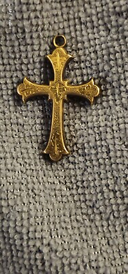 #ad ✝️ Antique CATHOLIC ORTHODOX Russian Cross 1880 1890s 14k Solid Rose Gold ✝️ $595.00