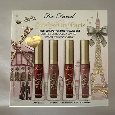 #ad Too Faced Melted In Paris Melted Matte Lipstick Gift Set Holiday $26.30