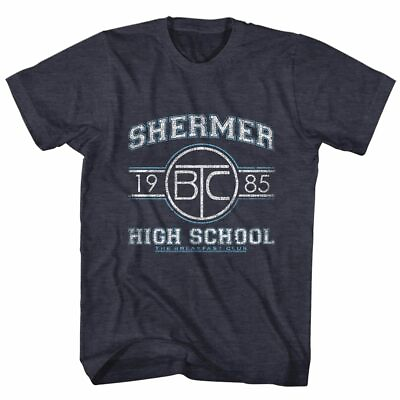#ad Breakfast Club Shermer High School Navy Heather Adult T Shirt $23.45