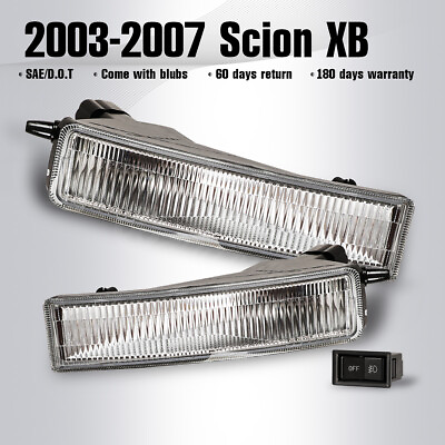 #ad Fits for 04 06 Scion XB Fog Lights Car Accessories Bumper Driving Clear Len Pair $37.29