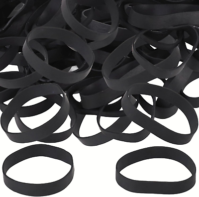 #ad Tactical Rubber Bands 50 Pcs Black Heavy Duty Rubber Bands Wide Thick Strong Ind $16.97