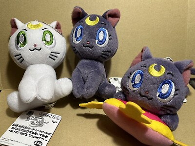 #ad Sailor moon Luna Artemis plush Doll With Tags Cute $46.00