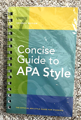 #ad Concise Guide to APA Style 7th Edition American Psychological Spiral NEW in Pkg $10.00