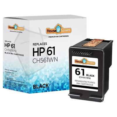 #ad 1 Black for HP 61 Ink Cartridge 2547 3057A 3059A ENVY 4500 Series $11.50
