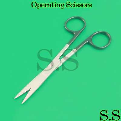 #ad New Operating Scissors Black Color Handle 5.5quot; Straight Sharp Sharp Surgiacl $6.99