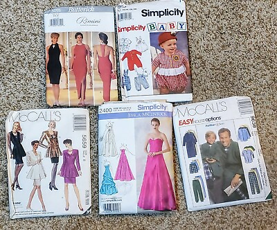 #ad Lot of 5 Dress Clothing Patterns McCalls Simplicity Butterick $31.90