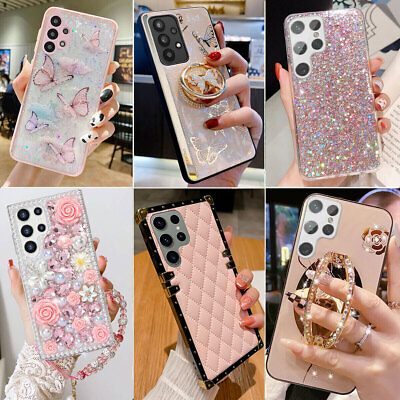 #ad For Samsung Galaxy S24 S23 Ultra S24 Bling Glitter Case Shockproof Slim Cover $7.99
