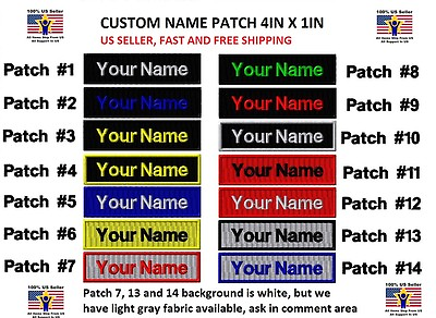#ad **LOVE IT** 4X1 size Custom NAME TAG Embroidered quot;Iron onquot; FAST SHIPPING $3.99