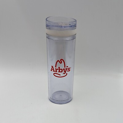 #ad Arby#x27;s Promotional Plastic Tumbler with Lid $2.75