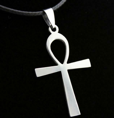 Stainless Steel Egyptian Ankh Cross Key of Life Chain Pendant Necklace Men Women $3.63