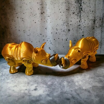 #ad Rhino 3d print Rhino toss fidget Safari animal birthday gift child game $40.00
