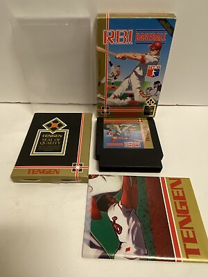 #ad RBI Baseball NES Nintendo Complete CIB w Tengen Sleeve Poster and Sleeve $27.50