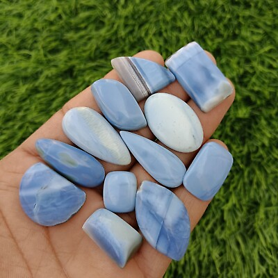 #ad 12 Pcs Stunning Natural Blue Opal Cabochon Loose Gemstone Wholesale Lot 15 31 mm $19.12
