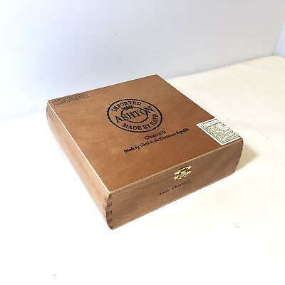 #ad Ashton Classic Churchill Empty Wooden Cigar Box 8x8.25x2.5 $8.00