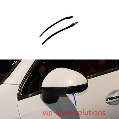 #ad For Mercedes GLC 2023 24 2X Stainless Shiny Black Rearview Mirror Indicator Trim $39.60