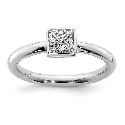 #ad Silver Rhodium Plated Diamond Ring QR6439 $106.57