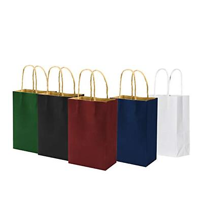 #ad bagmad 100 Pack Multicolor Small Color Gift Bags with Handles Bulk 5.25x3.25... $37.94