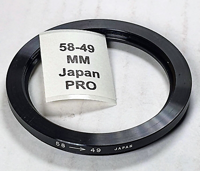 #ad 58 49mm Step Down Lens Filter Converter Adapter Ring 58mm 49mm Metal E58 to E49 $7.99