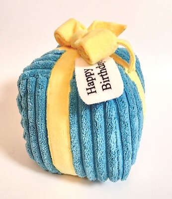 #ad Bark Box Plush Toy Happy Birthday Present Gift Yellow Blue $12.50