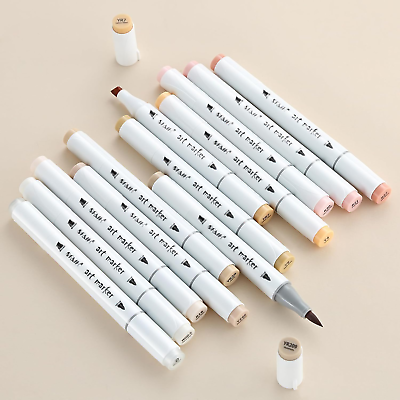 #ad Skin Color Markers Set 12 Light Tone Dual 12 Colors $12.99