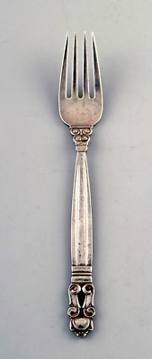 #ad Georg Jensen quot;Acornquot; child fork in sterling silver. Designer: Johan Rohde. $140.00