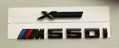 #ad Gloss Black xDrive M550i Trunk Tailgate Sticker Badge Decal For BM 5 M550i G30 $19.79