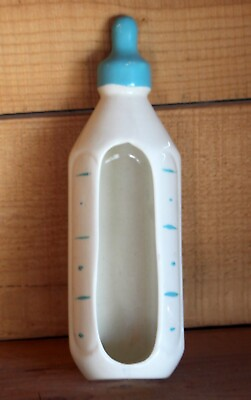 #ad Vintage Ceramic Baby Bottle Planter Baby Shower Nursery Decor $15.99