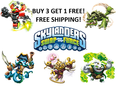 #ad Skylanders Swap Force Figures BUY 3 GET 1 FREE FREE SHIPPING $2.29