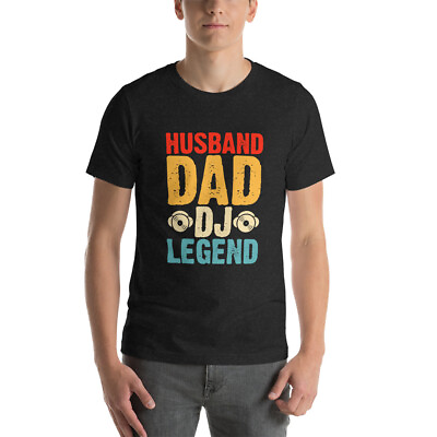 #ad Husband Dad DJ Legend Printed T Shirt Fathers Day Gift Music Decks GBP 10.99