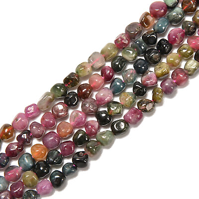 #ad Natural Genuine Multi Color Tourmaline Nugget Beads Size 4 6mm 15.5quot; Strand $10.99