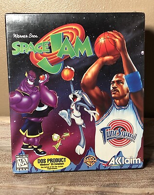 #ad Michael Jordan Space Jam Tune Squad Sealed Big Box PC CD ROM Game 1996 Acclaim $399.99