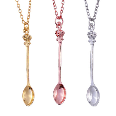#ad Women#x27;s Spoon Pendant Necklace Set Fashion Jewelry 3Pcs $6.72
