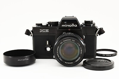 #ad Exc Minolta XE Black 35mm SLR Film Camera w MC Rokkor PG 50mm f1.4 Lens 3754 $104.43
