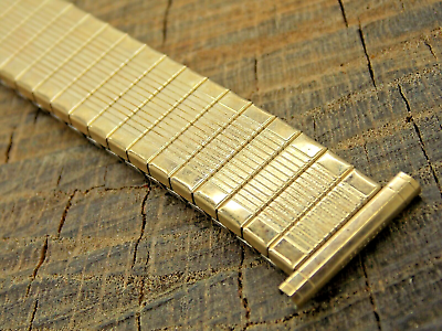 #ad Vintage NOS Unused Watch Band Gold Filled Expansion 17.5mm 11 16quot; Speidel Short $28.00